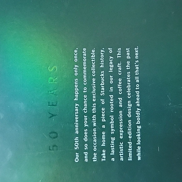 NIB Limited Edition 50year Starbucks NEW Ceramic Mug - Picture 7 of 7